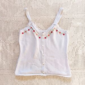 LC ☾ Lauren Conrad 𝙲𝚘𝚝𝚝𝚘𝚗 𝙺𝚗𝚒𝚝 𝙴𝚖𝚋𝚛𝚘𝚒𝚍𝚎𝚛𝚎𝚍 𝚃𝚊𝚗𝚔 𝚃𝚘𝚙